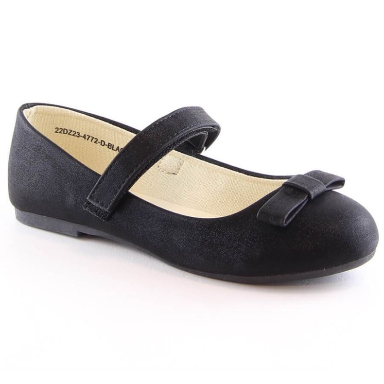 Ballerinas mit Klettverschluss eVento Jr EVE407C schwarz