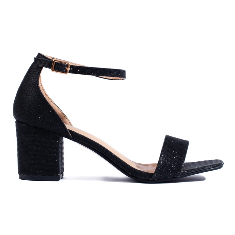 Schwarze Shelovet-Sandalen mit Absatz