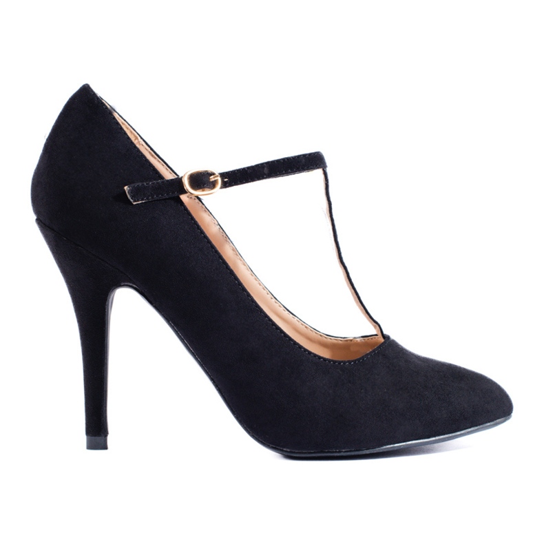 Schwarze Wildleder-Pumps mit Absatz von Shelovet