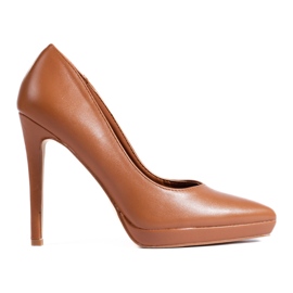 Braune, elegante High-Heel-Pumps von Shelovet