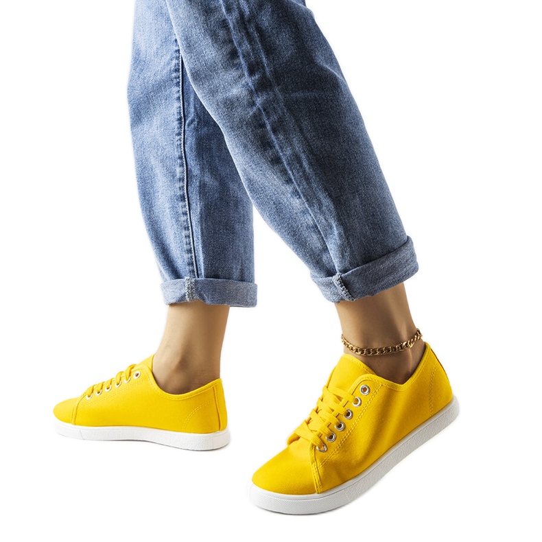 Gelbe Textil-Sneaker von Sutri