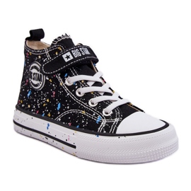 Gemusterte Kinder-Sneaker Big Star LL374050 Schwarz