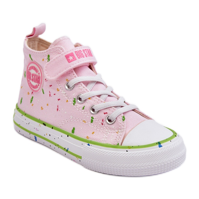 Gemusterte Kinder-Sneaker Big Star LL374051 Rosa