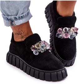 PS1 Modische Slip-On-Sportschuhe mit schwarzer Desire-Verzierung