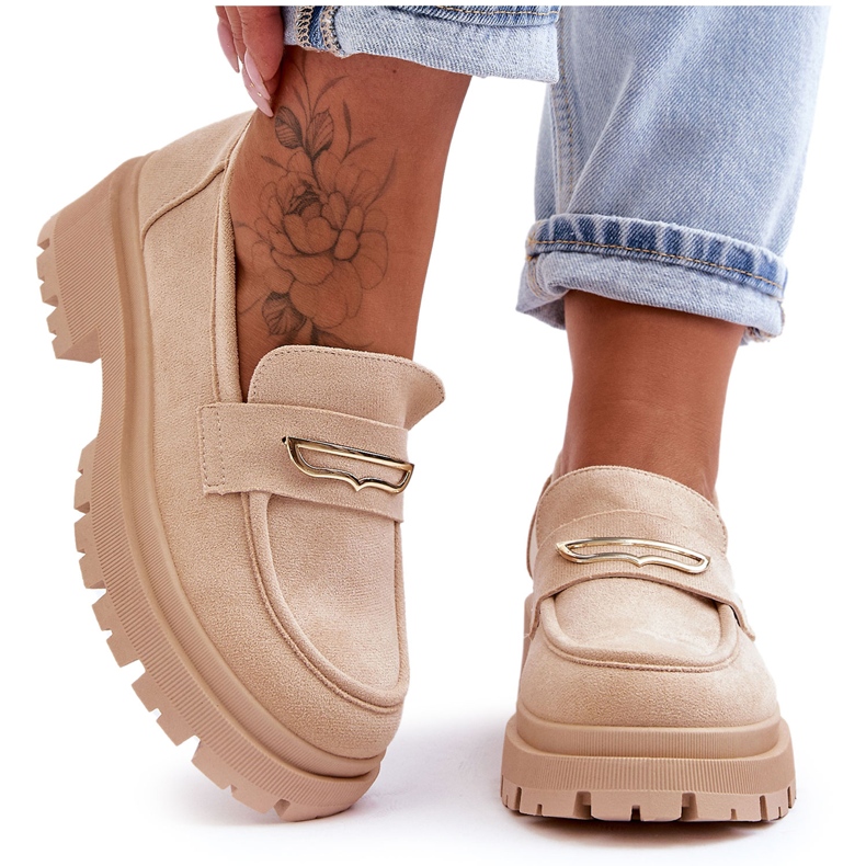 PS1 Slip-On-Loafer aus Wildleder für Damen Beige Pure Love