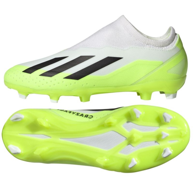 Schuhe adidas X CRAZYFAST.3 Ll Fg Jr ID9357 weiß weiß