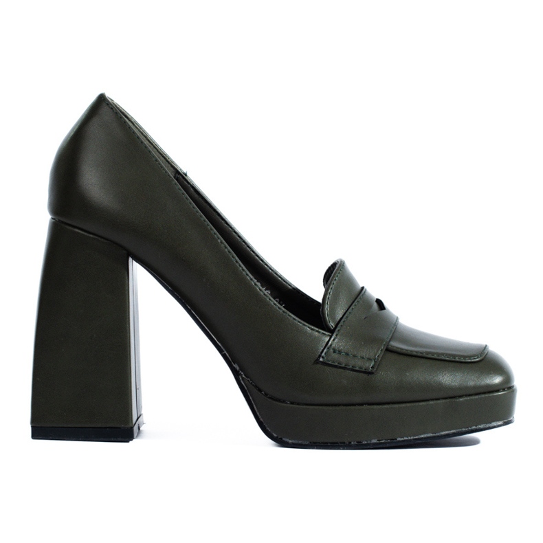 Dunkelgrüne Brogues von Shelovet