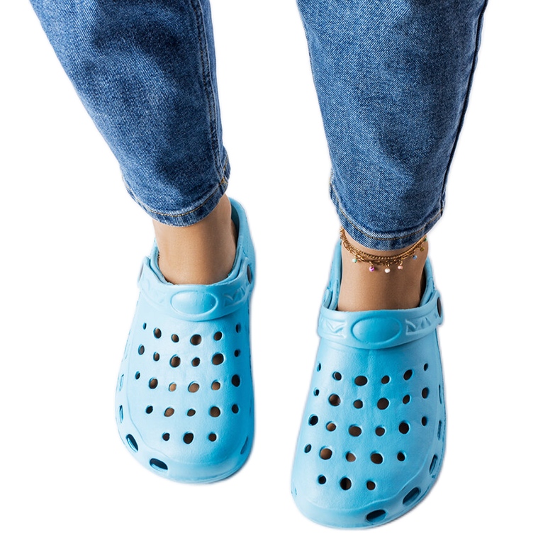 Blaue geschlossene Hausschuhe aus Schaumstoff von Kleist