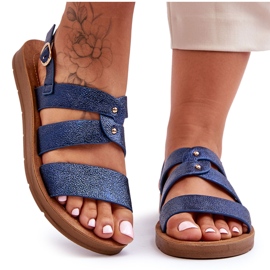 PG1 Damen-Sandalen mit Glitzer, Blau, Catalia