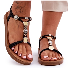 PG1 Verzierte Sandalen für Damen in Schwarz von Kushi