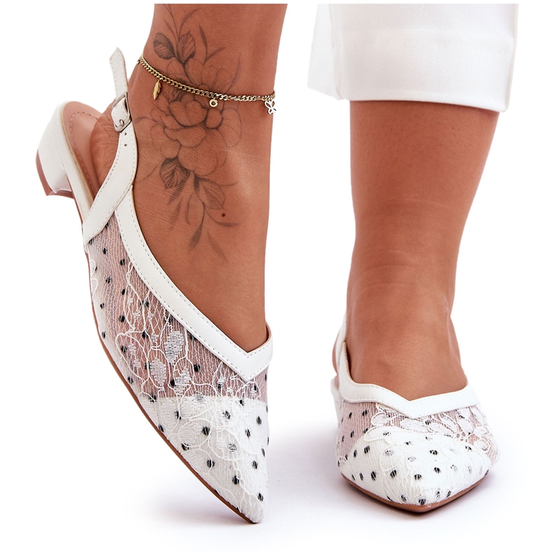 PG1 Polka Dot Ballerinas für Damen in Weiß Adore