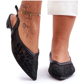 PG1 Blumenballerinas für Damen Black Adore schwarz