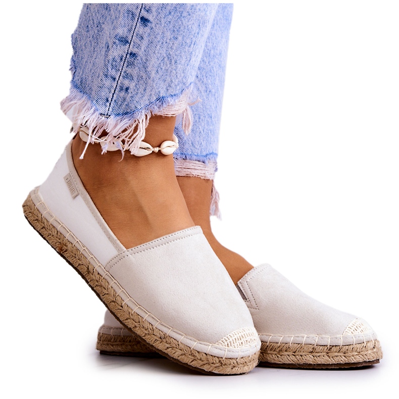 Klassische Damen-Espadrilles Big Star JJ274951 Weiß-Grau