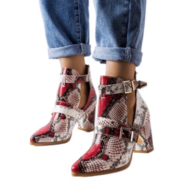 Weiße und rosa Damenstiefel von Itabi beige