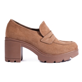 W. Potocki Dunkelbeige Schuhe mit hohen Absätzen von Potocki