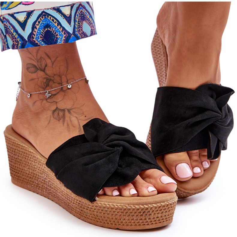 Keilsandaletten für Damen in Schwarz Calama