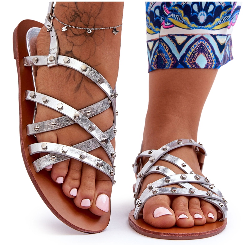 Damensandalen Silber Alemona silber-