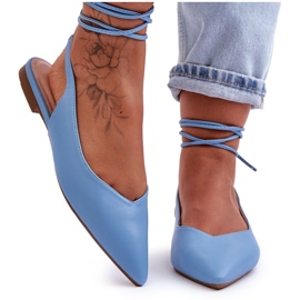 PG1 Riemchenballerinas für Damen Blau Lilly Ann