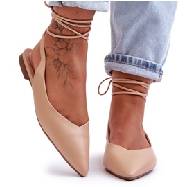 PG1 Damen-Ballerina zum Schnüren, nackt, Lilly Ann beige