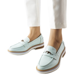 Orlando Mint-Leder-Loafer grün