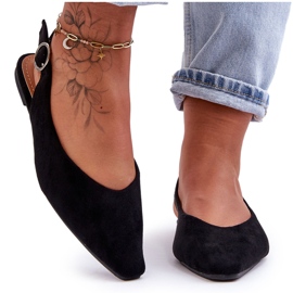 PS1 Kenra Ballerinas aus schwarzem Wildleder für Damen