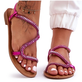 Hayen Slip-on-Sandalen für Damen mit Verzierungen in Rosa