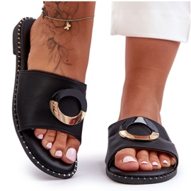 Schwarze Sherry-Hausschuhe für Damen