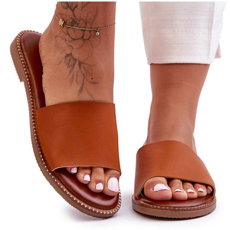 Klassische Damen-Hausschuhe von Camel Aphrodite braun