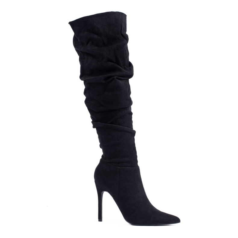Schwarze Wildlederstiefel für Damen von Shelovet