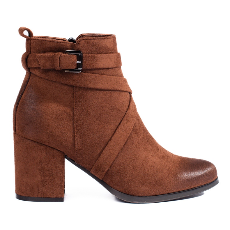 Braune Wildlederstiefel für Damen von Shelovet