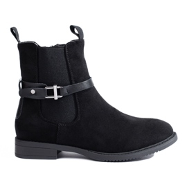 Schwarze Chelsea-Stiefel aus Wildleder von Shelovet