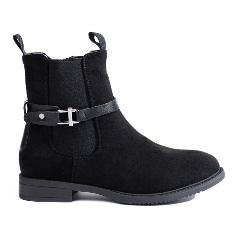 Schwarze Chelsea-Stiefel aus Wildleder von Shelovet