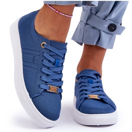 PE1 Damen-Schnürsneaker Blue Etna blau