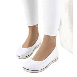 Weiße Loane-Sneaker mit Keilabsatz