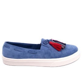 Salma Jeans-Sneaker mit Fransen blau