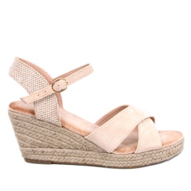 Willa Beige Espadrille-Keilsandalen