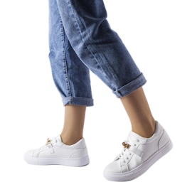 Weiße und goldene Turnschuhe 2JO-YD41633-01 Gold