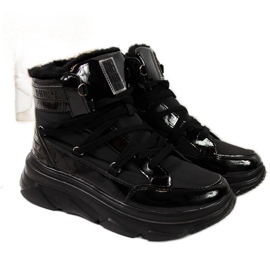 Schwarze Plateau-Schneestiefel für Damen Big Star II274311