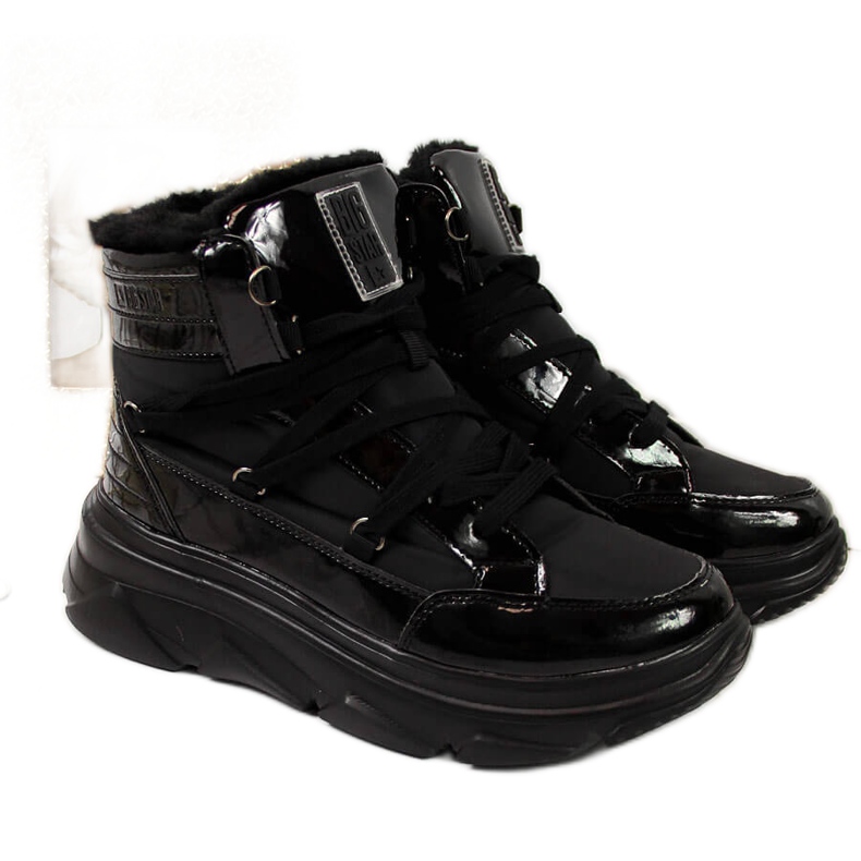 Schwarze Plateau-Schneestiefel für Damen Big Star II274311