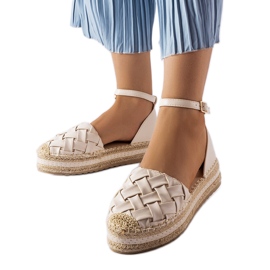 Beige Plateau-Espadrilles von Gour