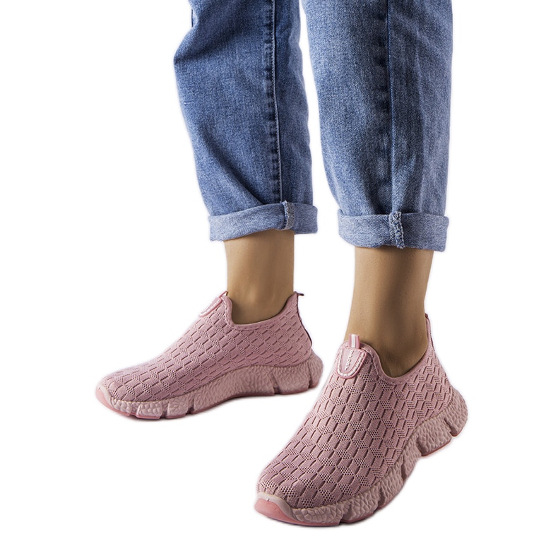 Hellrosa Sport-Slip-On-Sneaker von Obenor