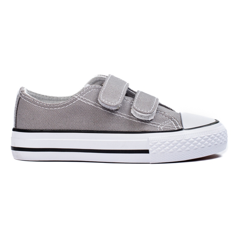 Graue Kinder-Sneaker von Shelovet mit Klettverschluss