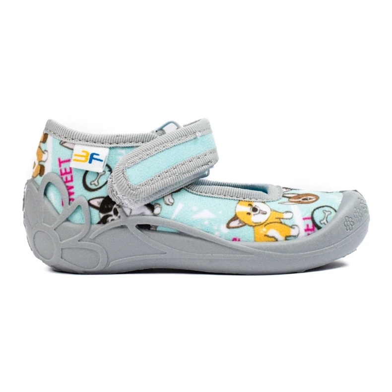 SHELOVET Kinderhausschuhe für den Kindergarten mit 3F-Hunden blau