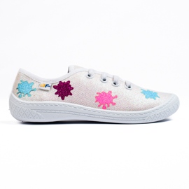 SHELOVET 3F-Slip-On-Sneaker für Kinder in glänzendem Weiß mehrfarbig