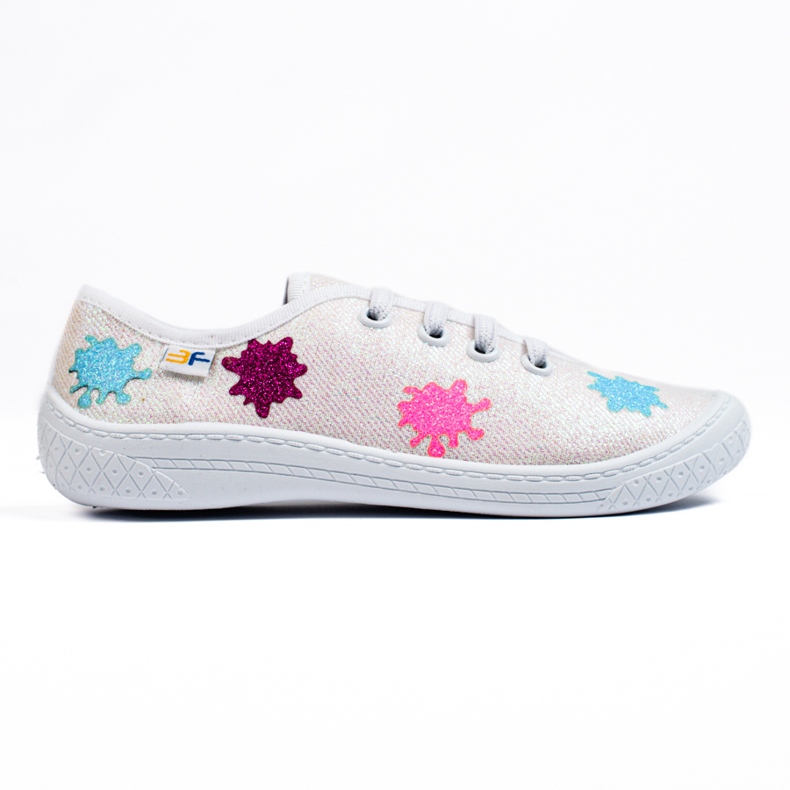 SHELOVET 3F-Slip-On-Sneaker für Kinder in glänzendem Weiß mehrfarbig