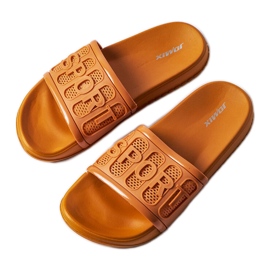 Moiariello-Sandalen aus orangefarbenem Gummi