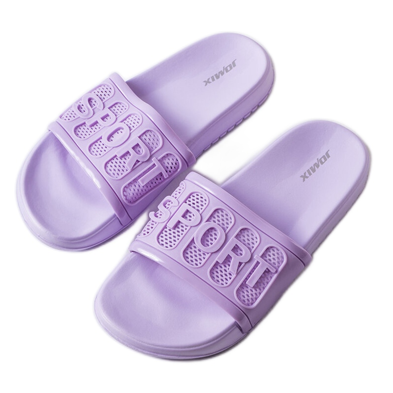 Lila Gummipantoffeln von Moiariello violett