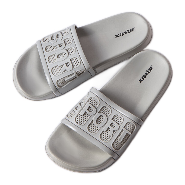 Moiariello-Slipper aus grauem Gummi