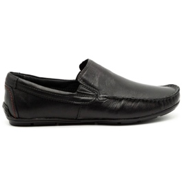 Olivier Herren Loafer 763 schwarz genarbt