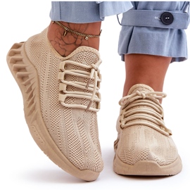 PG1 Damen-Slip-on-Sneakers aus Textil Beige Venett